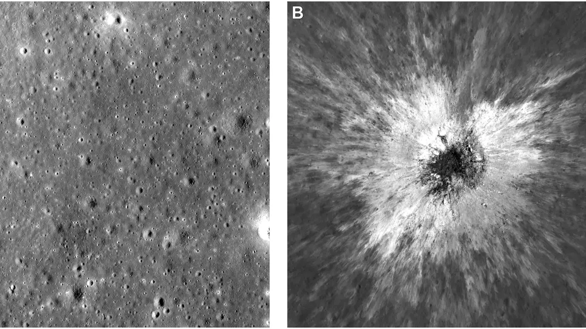 Die Forscher führen die Entstehung des Kraters auf den Einschlag eines Kometen oder Asteroiden von der Größe eines drei- bis sechsstöckigen Hauses im Frühjahr 2024 zurück.