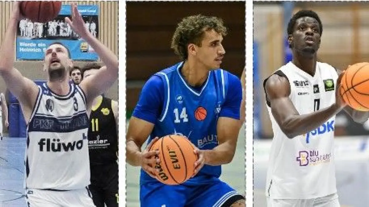 Wechselspiele in der Regionalliga: Danilo Mitrovic geht nun für den MTV Stuttgart auf Punktejagd, Brian Zimmer ist in Möhringen raus und Mark Golder verstärkt den Aufsteiger PKF Titans Stuttgart (von links).