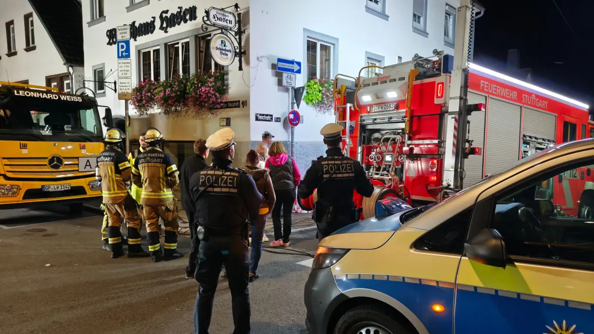 Polizei und Feuerwehr waren am Dienstag bis 22 Uhr in Gablenberg im Einsatz.