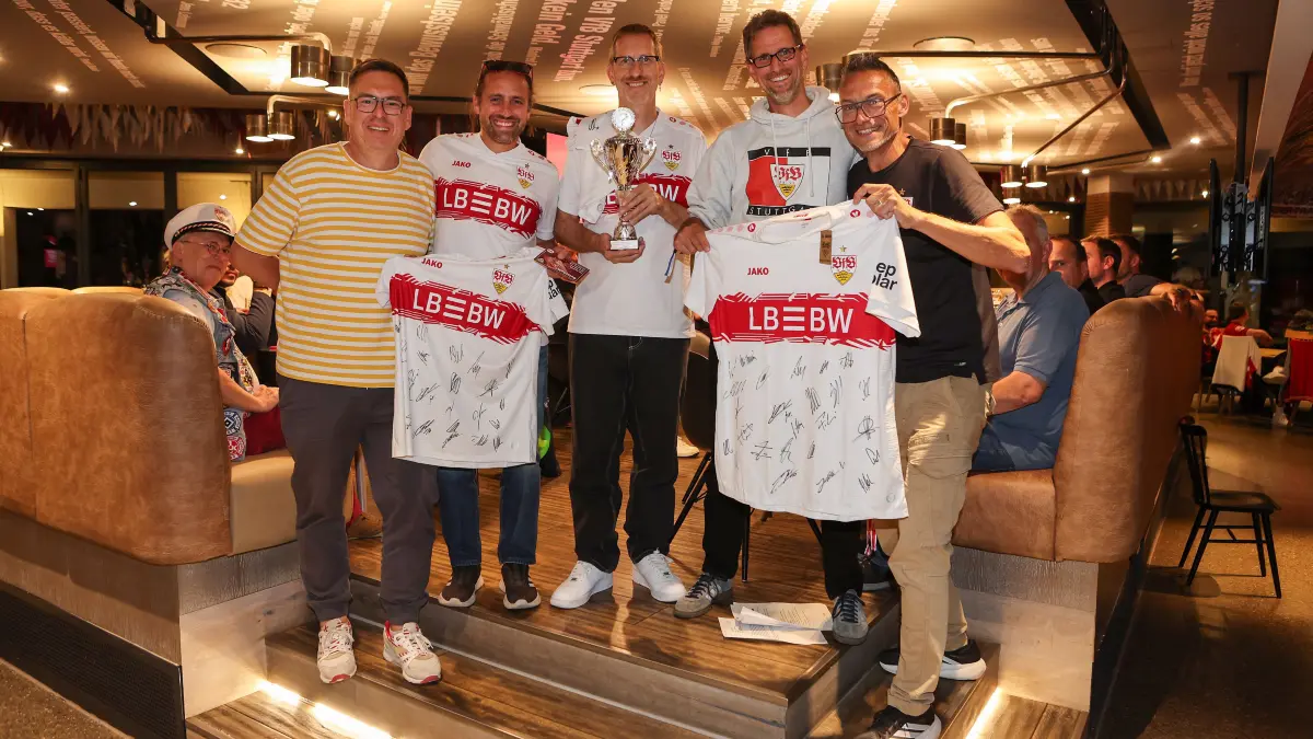 BAU // 2026.09.22, Deutschland, Stuttgart, Fußball VfB Stuttgart MeinVfB-Pubquiz, Platz 1 "Das magische Dreieck"