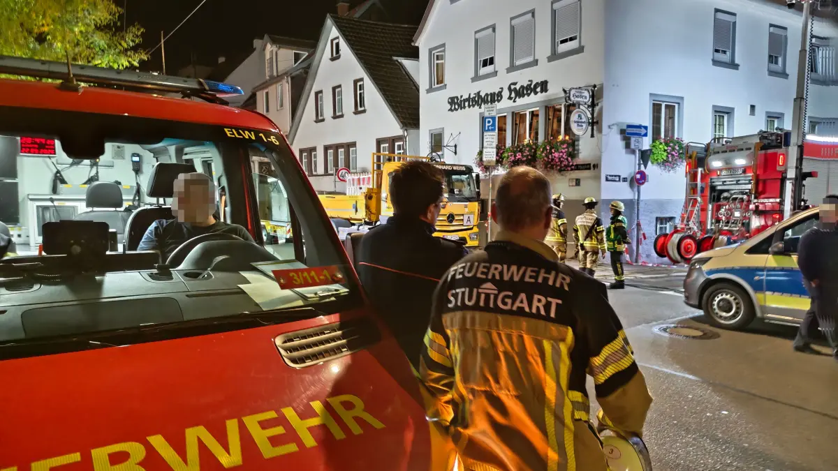 Die Feuerwehr musste das Wirtshaus Hasen mehrfach be- und entlüften.