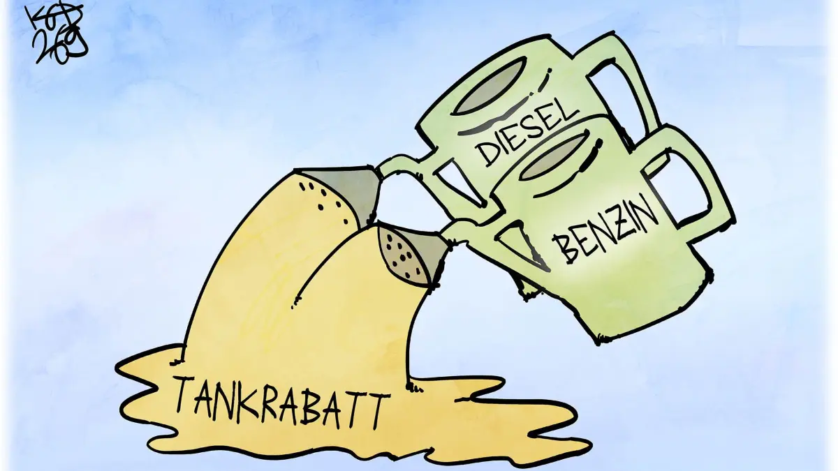 Karikatur des Tages, Tankrabatt