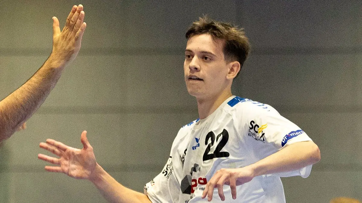 HSG Boeblingen Sindelfingen - SG H2Ku Herrenberg, Handball, Herren, Verbandsliga, 1.Spieltag, Saison 2026/2027, 19.09.2026, Emotionen, jubel, Mattis Brantsch (HSG Boeblingen Sindelfingen #22),
Foto: DROFITSCH/EIBNER