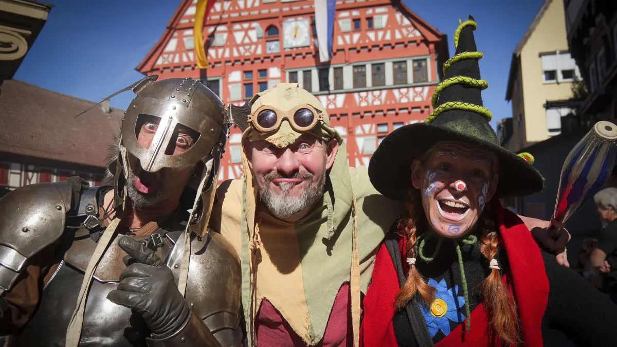 Mittelaltermarkt: Grossbottwar - Mittelaltermarktin der Stadtmitte