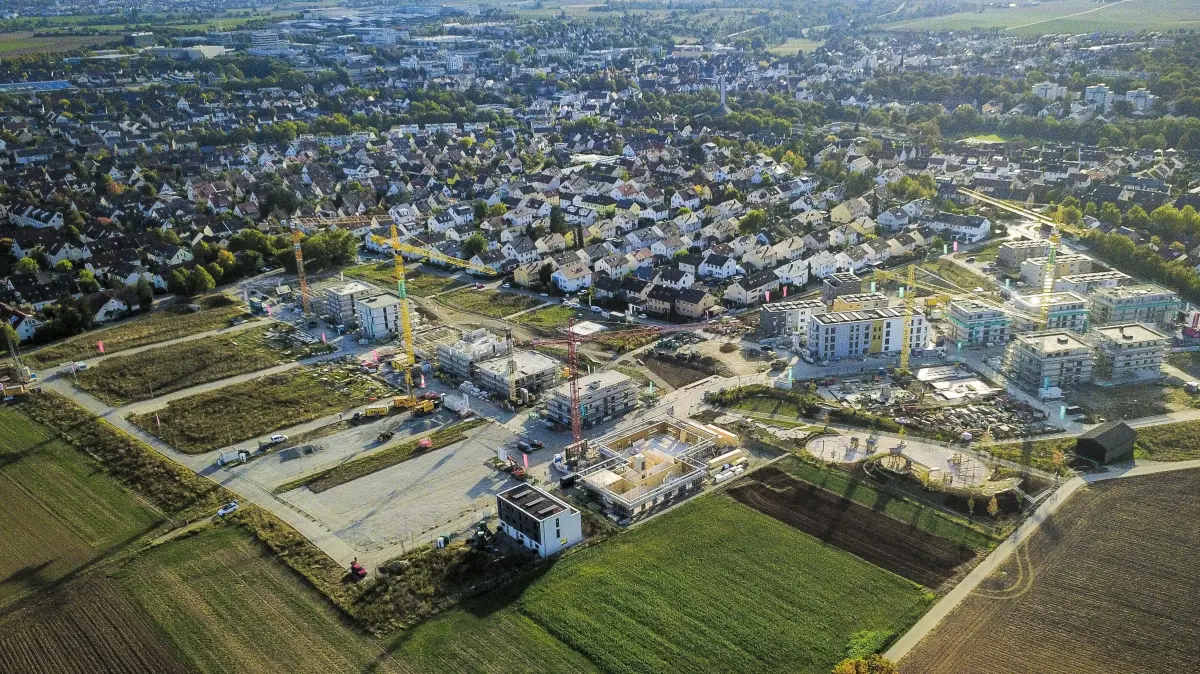 Neubaugebiet: Ditzingen - Überblick Neubaugebiet Ob dem Korntaler Weg