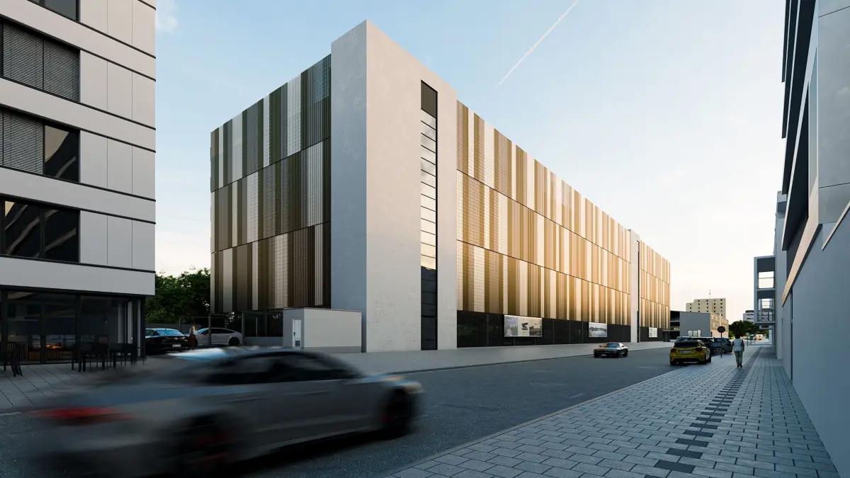 So sieht das neue Parkhaus laut dem Bauherrn B+B aus.