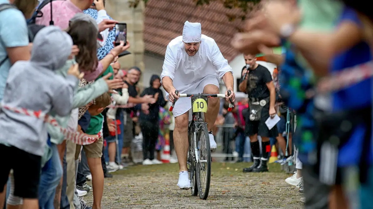 Marbach, DEU, 03.10.2023.
Radrennen Cobble Hoppel in Marbach .
Foto: Ralf Poller/Avanti .