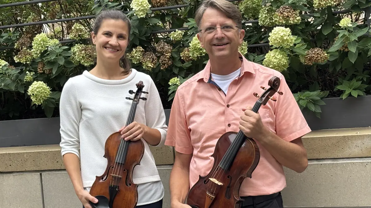 Ingenieure im Bosch-Orchester: Geigerin Hendrikje Freudenreich und Bratischst Gert Hägele.
