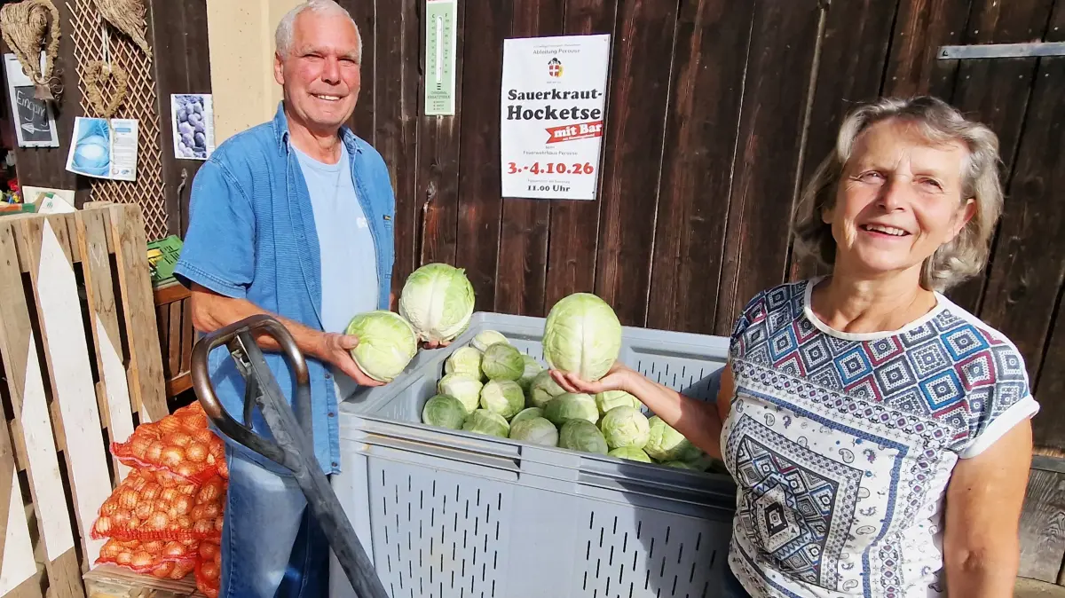 Perouse, Rolf und Iris Schüle bauen auch Kraut an