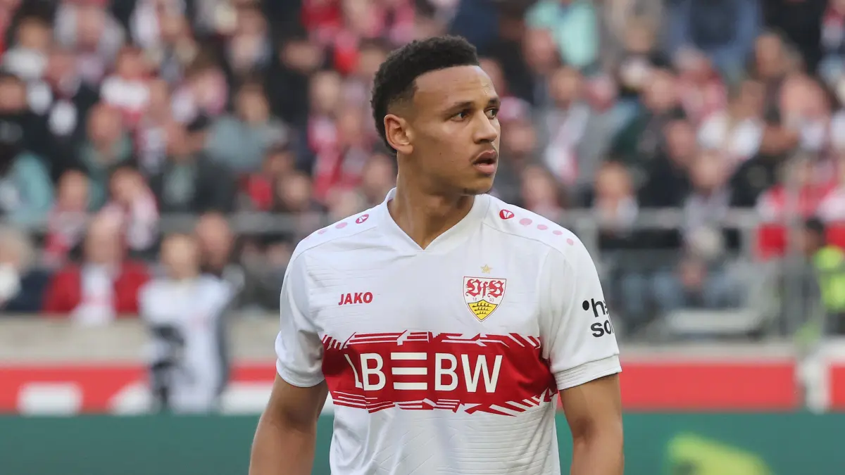 BAU // Stuttgart, Fußball Bundesliga, 20. Spieltag, VfB Stuttgart vs. VfL Wolfsburg, Luca Jaquez ( VfB )