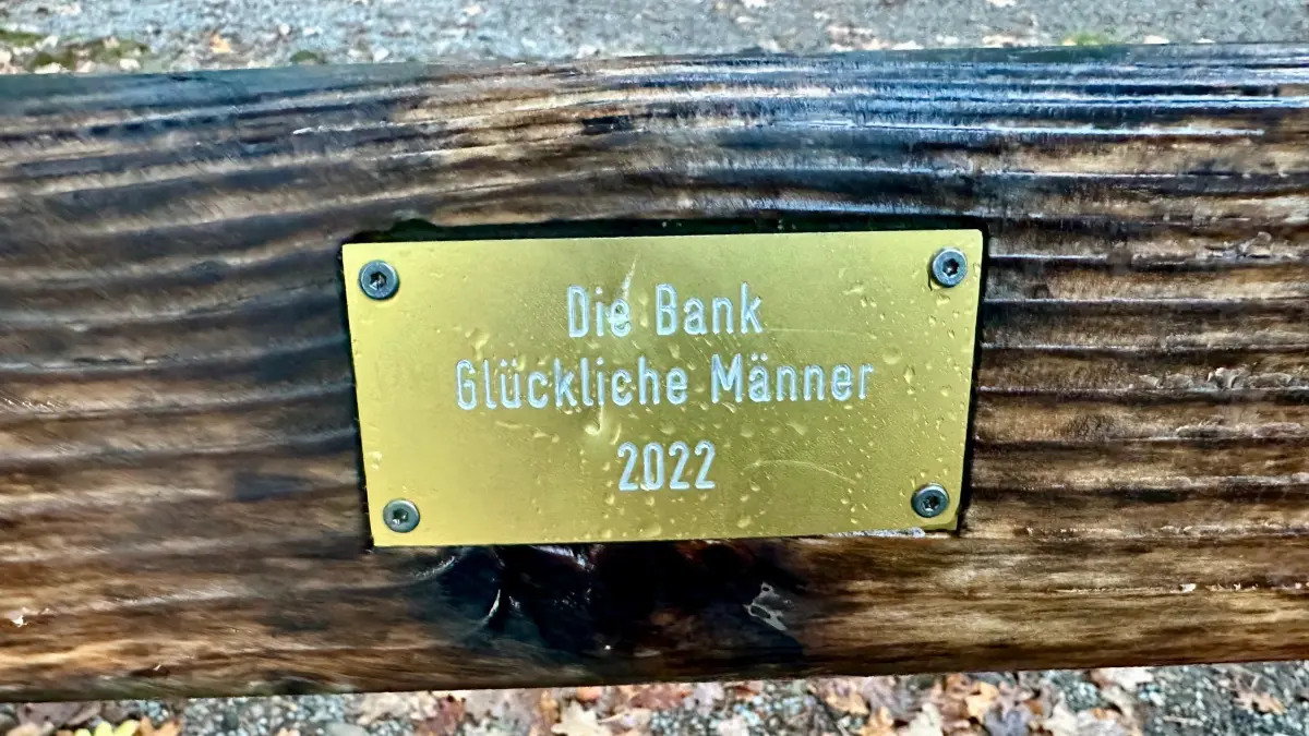 Bankinschrift am Pfaffensee