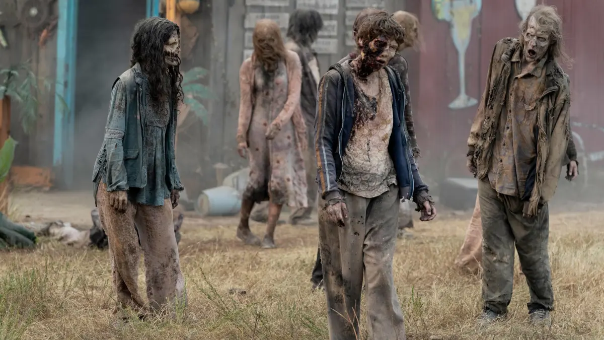 Zombies in "The Walking Dead". ; Serie, AMC, Prime Video