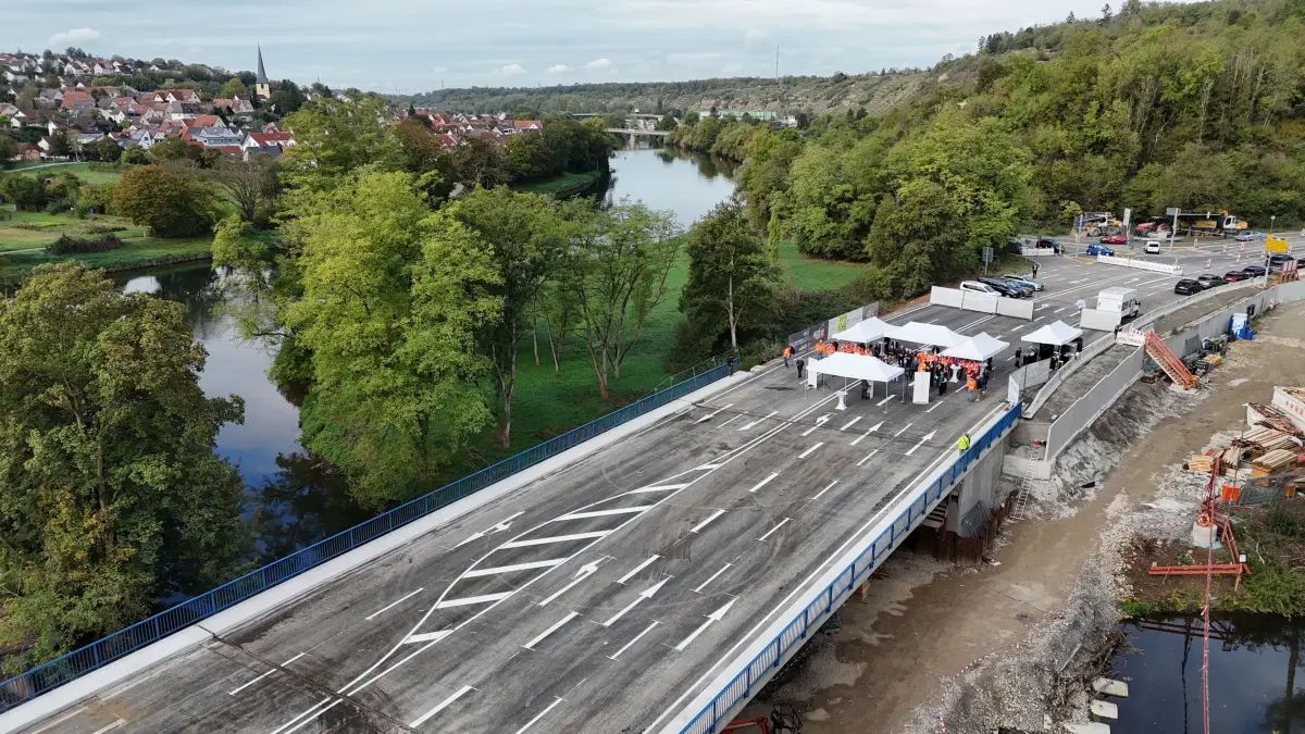 Marbach Eröffnung Murrbrücke