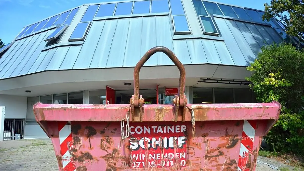 Das Jugendhaus Fellbach wsährend der Sanierung 2018