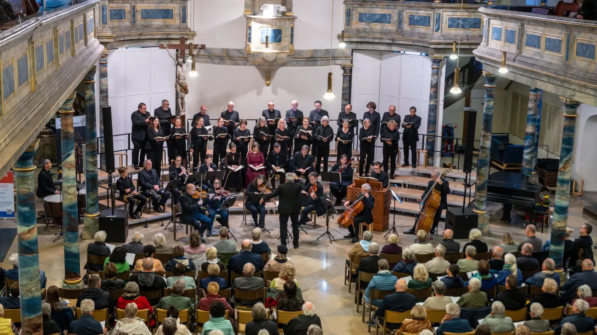 Konzert Händels Messias in der Stadtkirche Göppingen, Ltg. Gerald Buß, mit Kammerchor Capella Nova und Kammerorchester