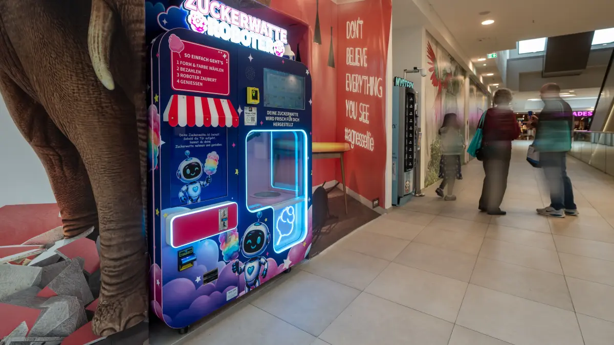 Göppingen Einkaufszentrum AGNES Aurora Shop Zuckerwatte Automat