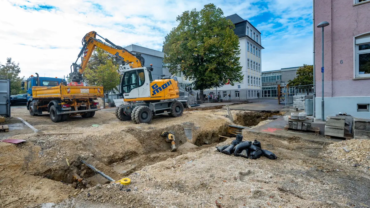 Eislingen Baustelle Anbau Silcherschule