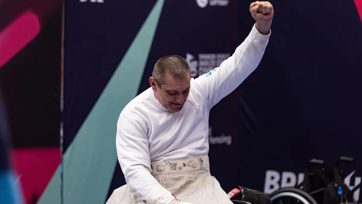 Serhii Shavkun im Moment des Triumphes.