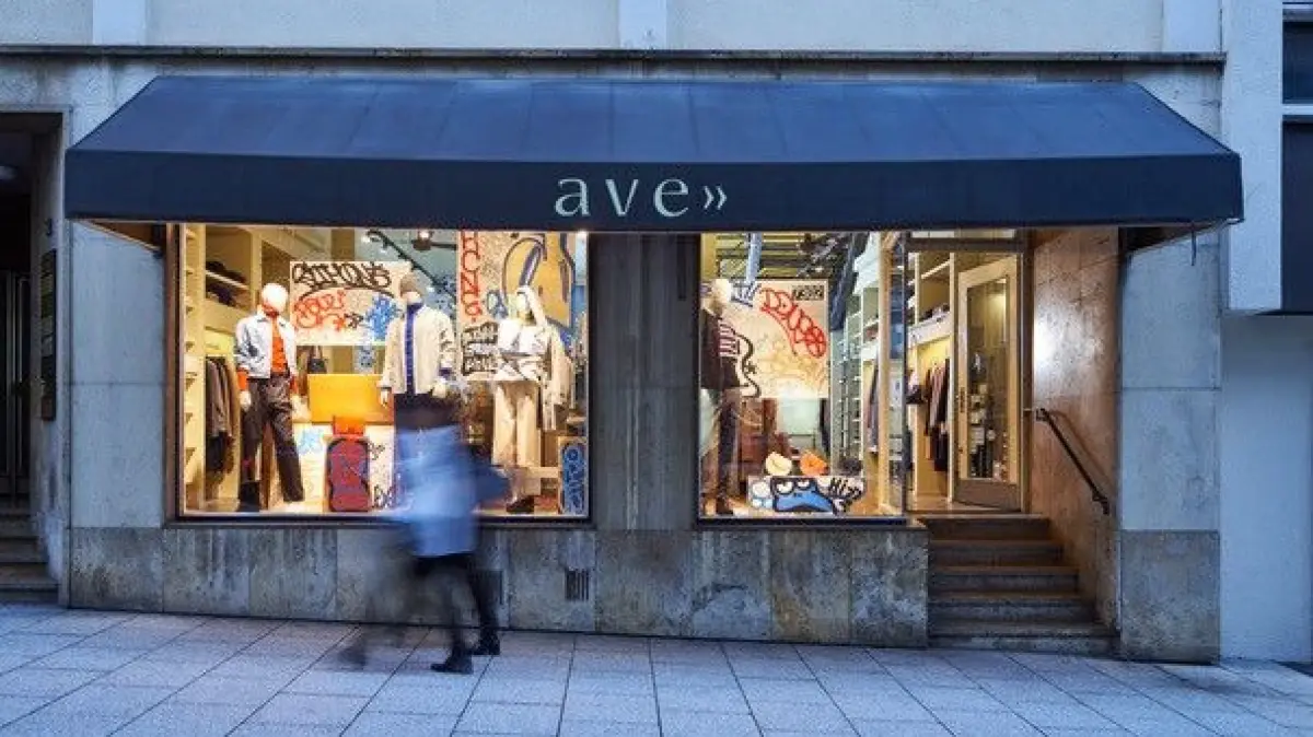 Modegeschäft Ave in der Sophienstraße in Stuttgart