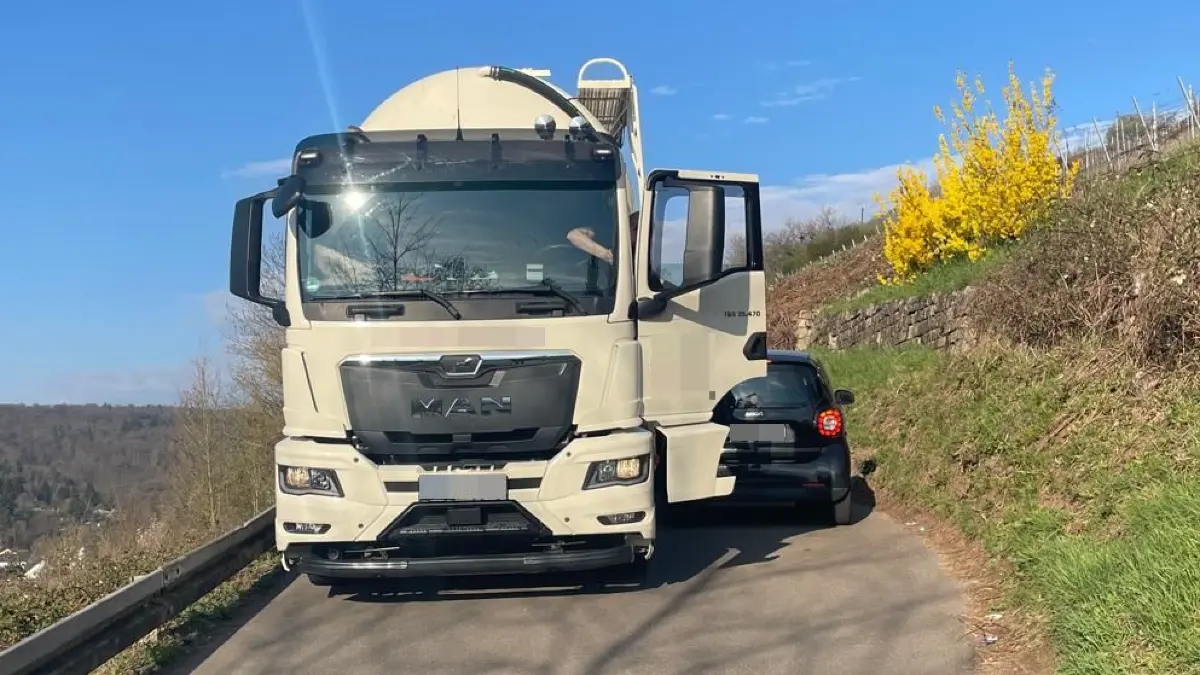 Bei einer automatischen Messung wurden im Speidelweg an einem Tag sieben Lastwagen erfasst.