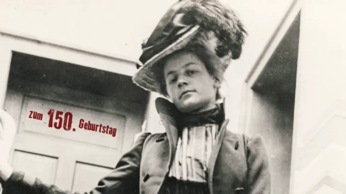 Plakatausschnitt zur aktuellen Sonderausstellung über Mathilde Vollmoeller-Purrmann im Museum Haus Purrmann in Speyer