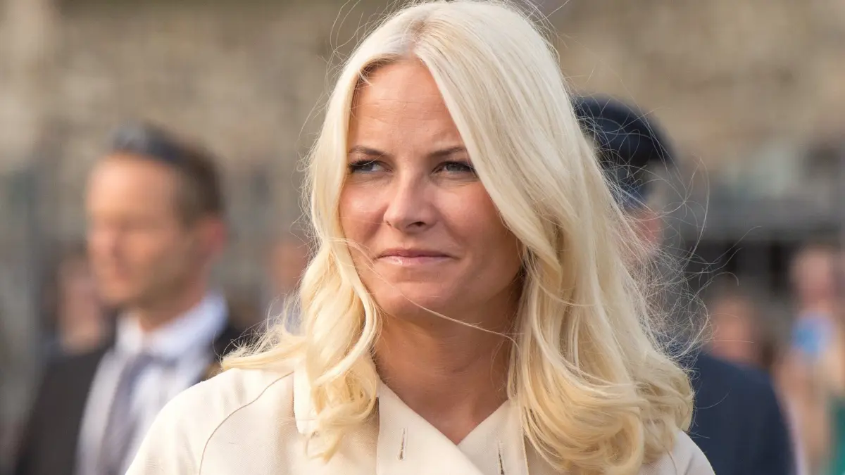 Mette-Marit von Norwegen 2019 an Bord des Segelschulschiffs "Gorch Fock" der deutschen Marine.