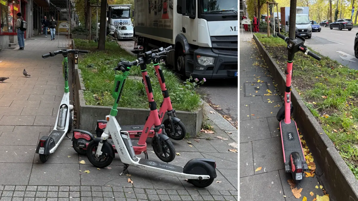 Obwohl die Stadt in der Rotebühlstraße eine Verbotszone eingerichtet hat, werden dort regelmäßig Roller auf dem Gehweg abgestellt.